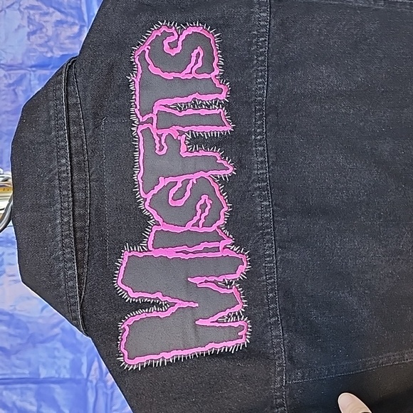 Misfits Pull The Plug Patchea Black Denim Vest - Picture 4 of 5